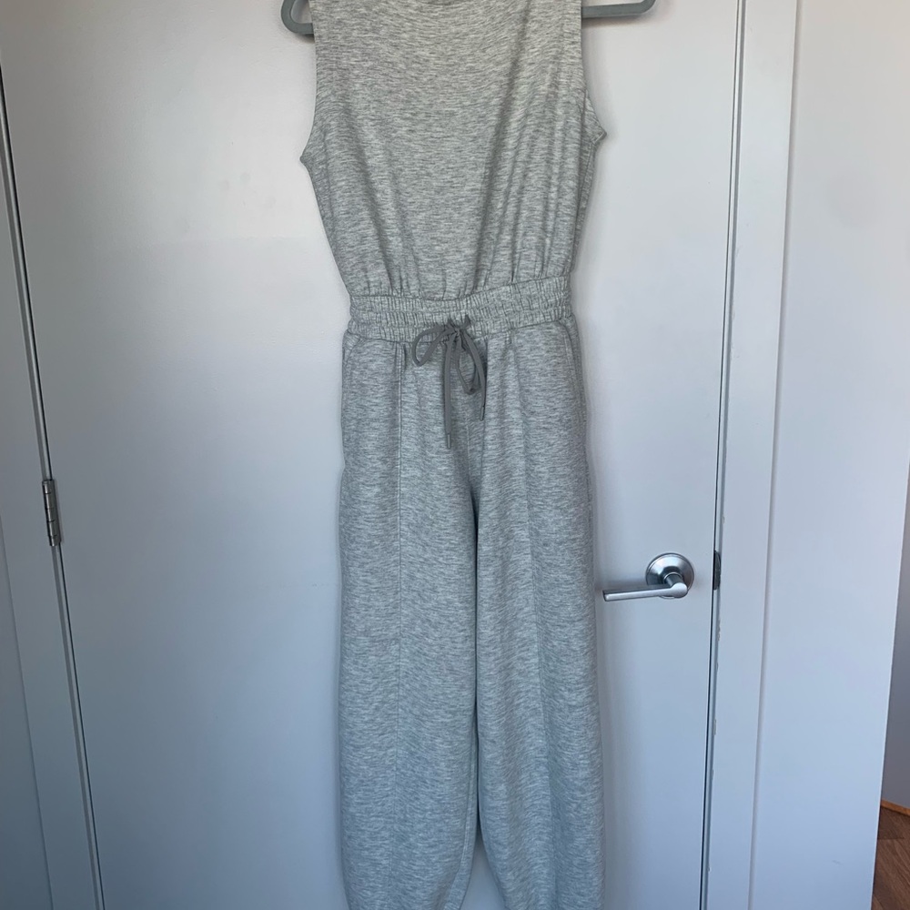 Abercrombie & Fitch Light Gray Sleeveless Jumpsuit